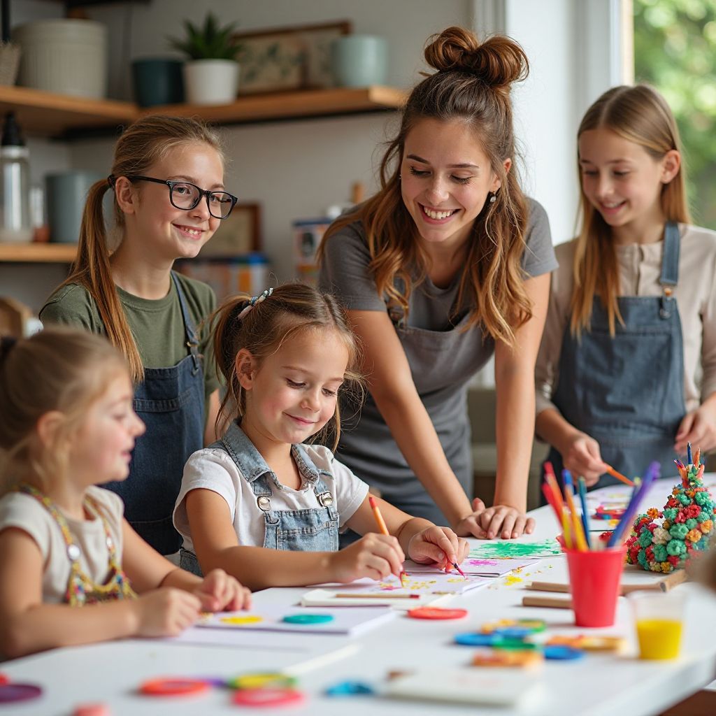 Little Makers team at a creative workshop